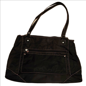 Vintage* 80s Carroll Ried Black Nylon Handbag/Purse